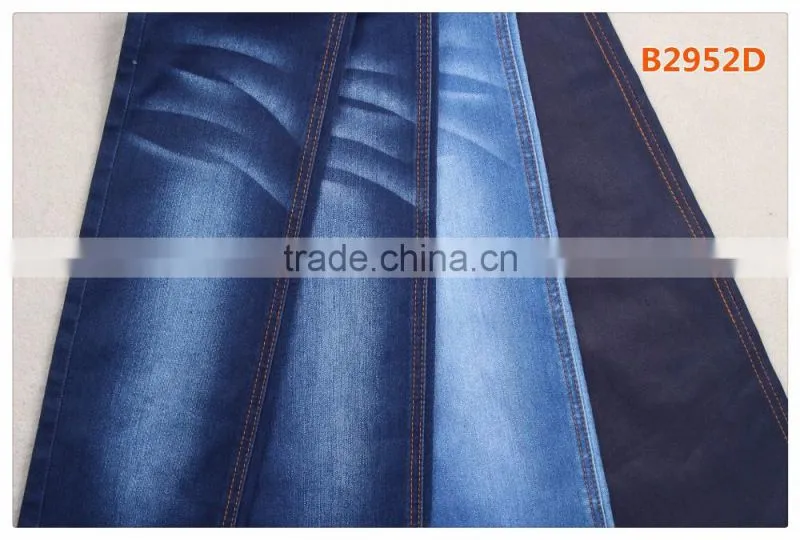B2952D series hot sale satin denim fabric for women jeans