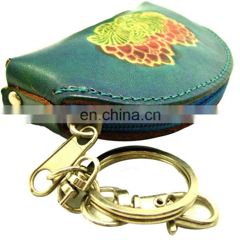 Custom funny key chain coin purse coin purses wholesale women genuine leather coin purse MCP-0074