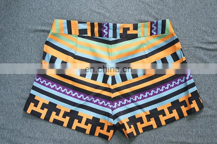 China Alibaba Wholesale Casual Panther printed Short Sleeve Shorts