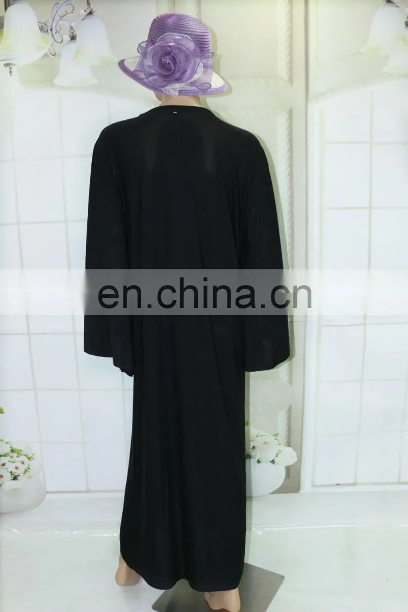 Dubai black cotton butterfly sleeve models abaya