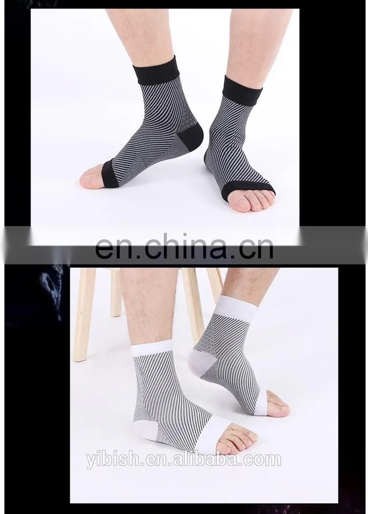 Copper Compression Recovery Foot Sleeves Plantar Fasciitis Support Socks#YLW-03