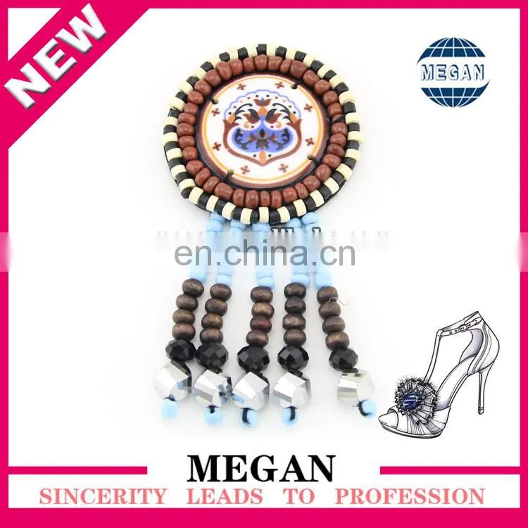 2014 New Fashion Designer Blue Flowers High Heel Shoes
