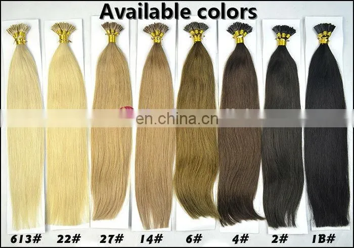 european remy i tip human hair extensions offer many colors