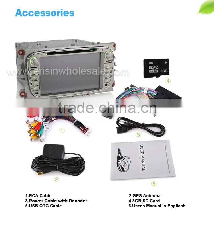Erisin ES7608M 2 Din 7 inch Car Stereo System GPS for Mondeo Galaxy