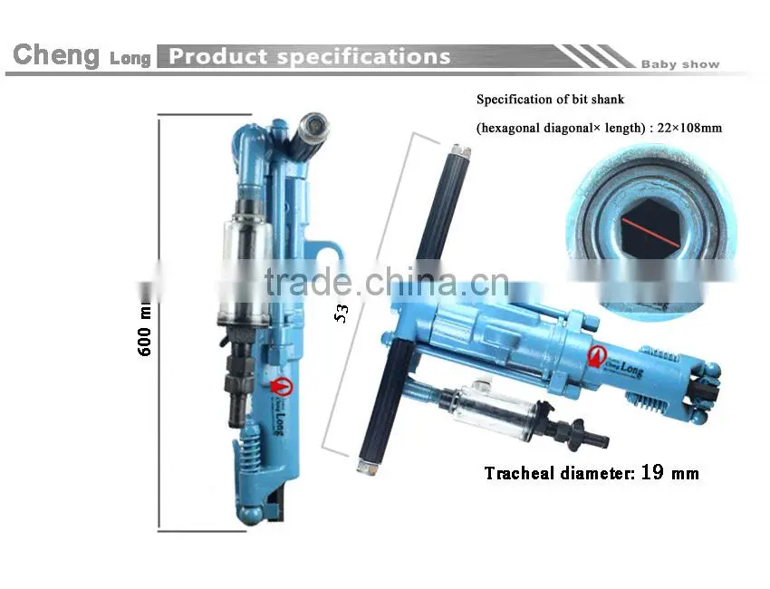 Fuzhou manufacturer best quality Y19A Hydraulic Rock Drill for sale