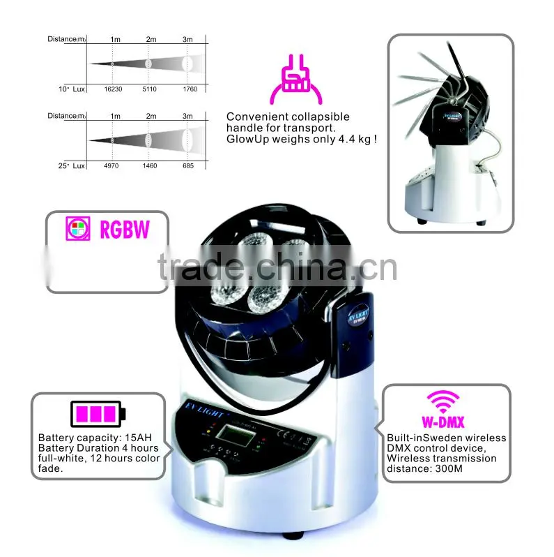 led stage lighting wireless, battery powered wireless dmx led lights