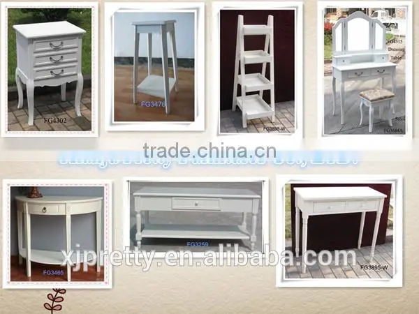 european MDF white wash decoration home furniture wall mirror