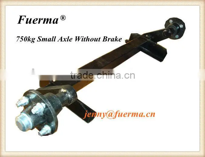 rubber torsion trailer axle without brake