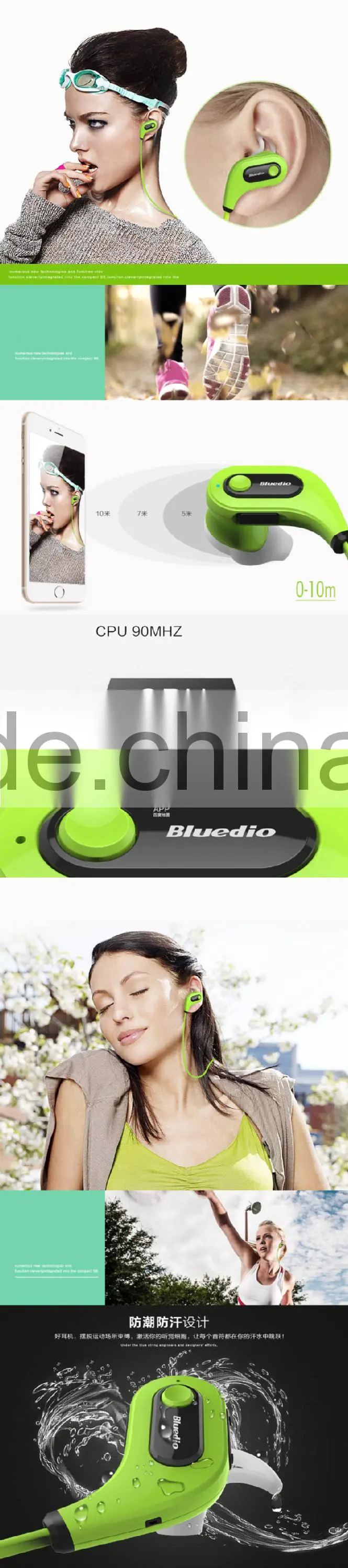 Bluedio S6 Bluetooth earphone with mic bluetooth 4.1 bluedio bluetooth headset manual