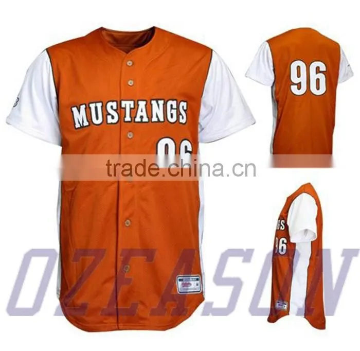 fashionable baseball jersey embroidered pattern and logo t-shirts for men/women training