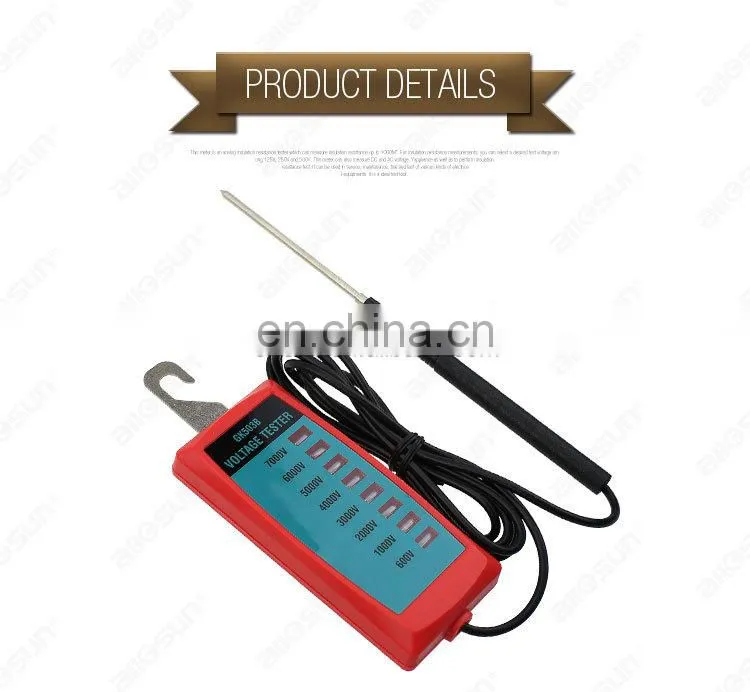 Electric Fence Voltage Tester 600V to 7000V Fence Controllers Neon Lamps No Battery Voltage Detector Pocket Size all-sun GK503B