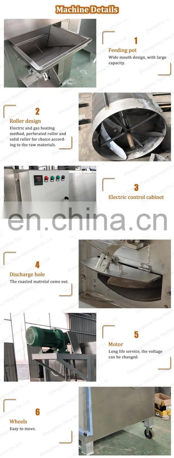 Peanut Roasting Nuts Sesame Soybean Corn Groundnut Roaster Processing Machine