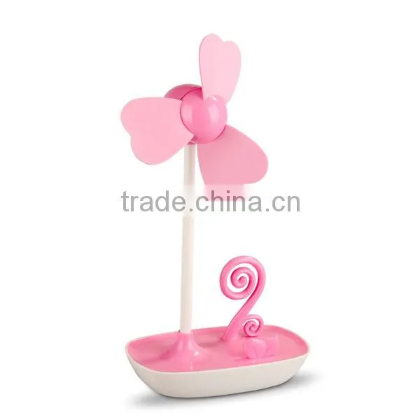 YGH365B Table Installation and Mini Handy Fan Plastic Material Battery Operated