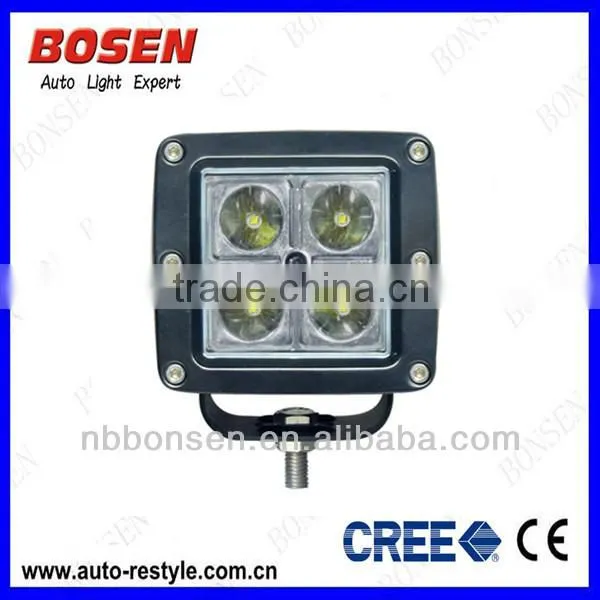 16W CREE flush offroad work light for tractor, forklift, off-road, ATV, excavator, heavy duty equipment etc.