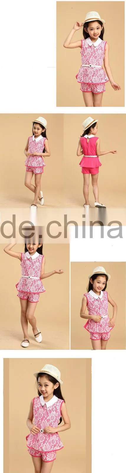 2015 summer shorts girls leisure suit cute children alibaba China Supplier