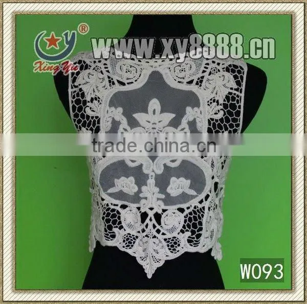 Water soluble cotton knitting lace embroidery vest