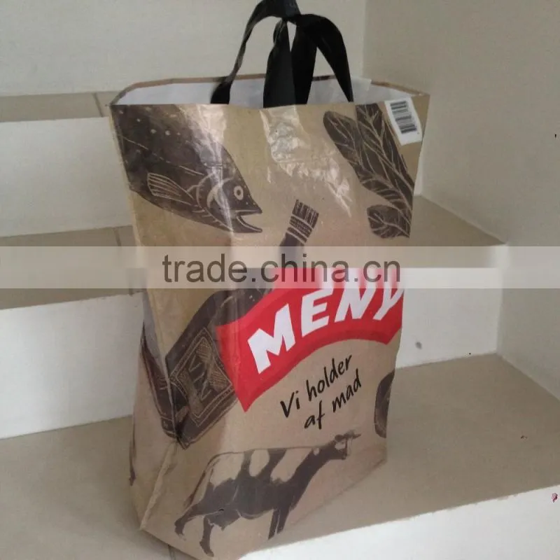 clear polythene shopping bags with your own logo printed