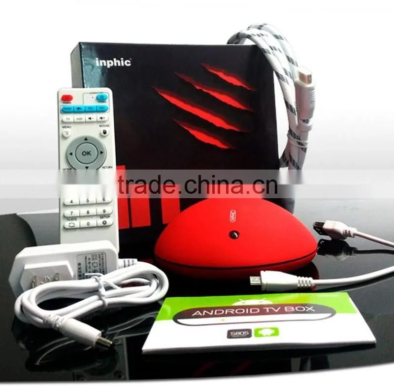 Best manufacturer Android 4.4.2 Amlogic S805 Quad core XBMC Kodi installed 1GB 8GB OTT android tv box Inphic Spot I5