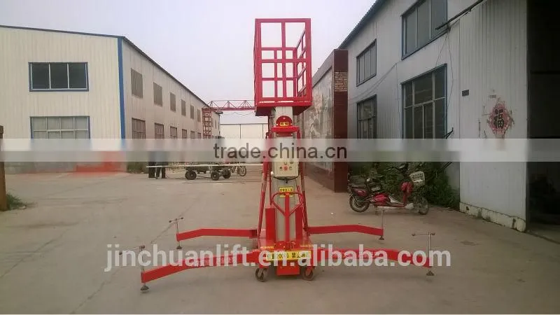 Aluminum hydraulic lift platform / hydraulic double mast aluminum alloy lift