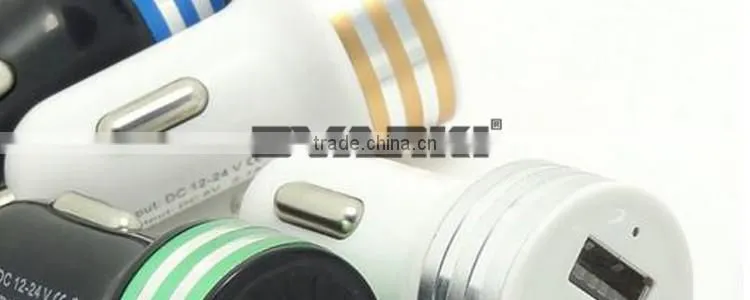 Cheap Wholesale input 12V 24V Aluminum Dual USB Car Charger for iphone Promotional customized mini Universal USB Car Charger