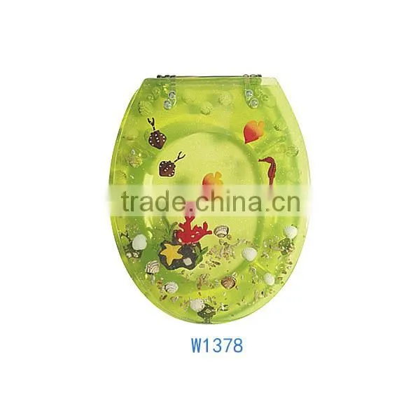 Alibaba polyresin HQ s elegant design pink color decorative toilet seat