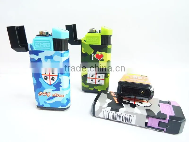 novelty auto cap customized picture cover electric windproof cigar lighter