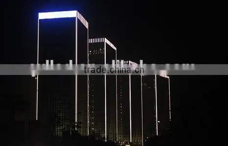 IP68 outdoor glass curtain wall lighting decoration led strip hotel building facade lighting