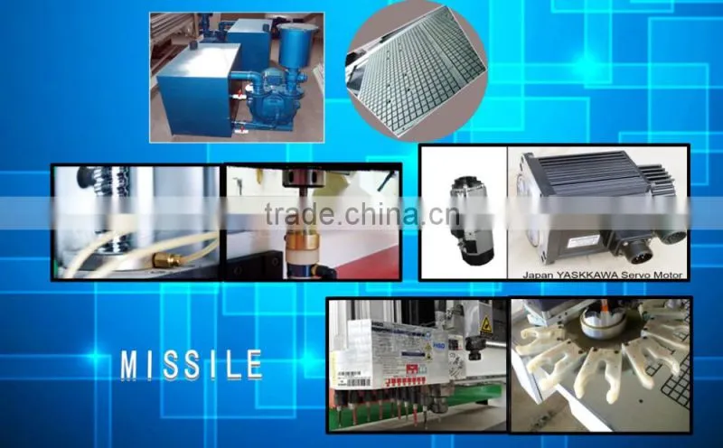 high precision 3 axis ball screw equiped with servo motor woodworking atc cnc router