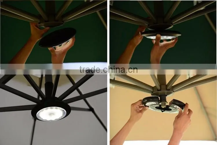 Outdoor Beach Patio Sun Garden Travel Led Light Cheap Solar Chinese Umbrella Light