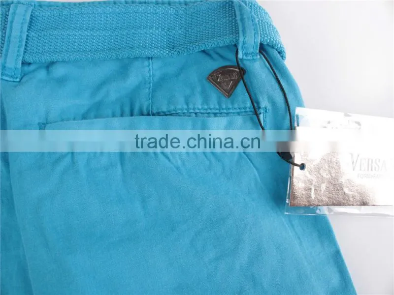 Mens cheap price stock apparel cargo shorts with belt