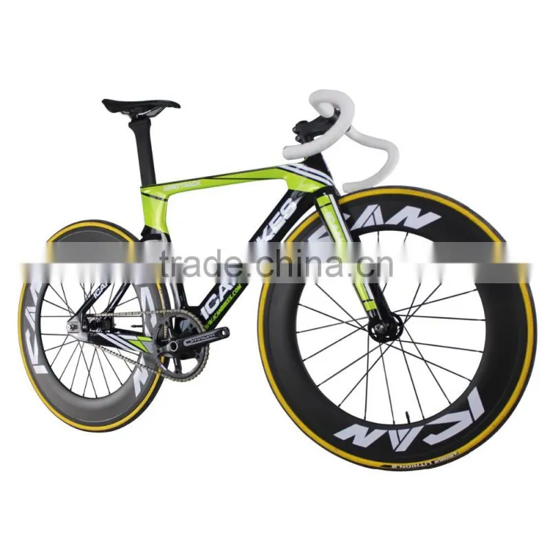 2016 Ican Super light 6.98kg carbon track bike aero completed track bicycle full carbon bikes fixed gear bike AC135