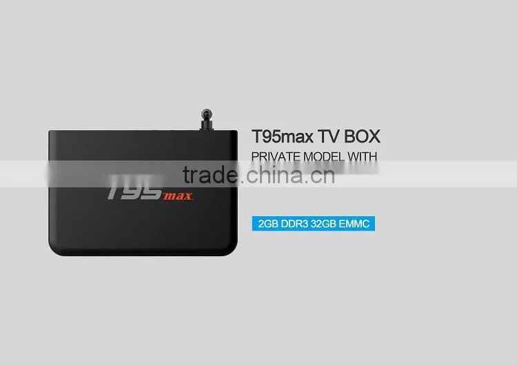 T95MAX 1000M network kodi 16.0 2G ROM 16G RAM miracast android5.1 tv box with wifi antenna