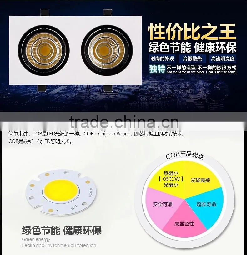 Factory Sales LED Ceiling Light 5W 7w 10W 20W COB LED Grille Lamp LED Spotlight