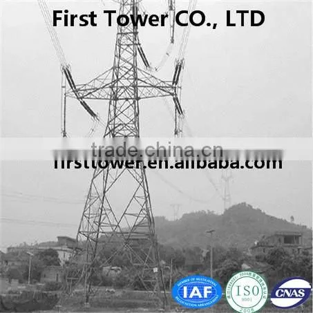 High quality galvanized single loop transmission line tower