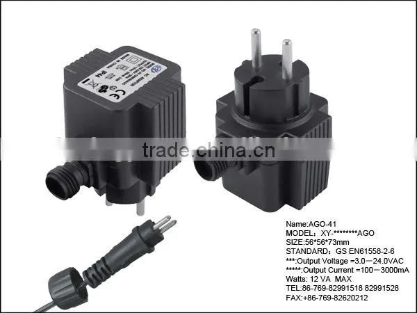 Rainproof ac adapter IP 44 rated