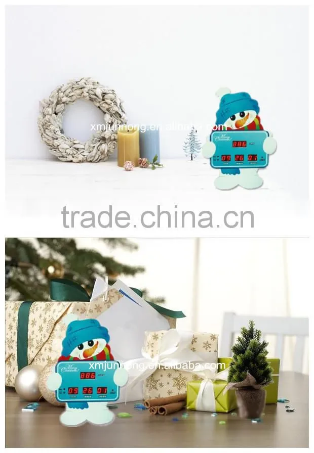 Fancy design LED digital Christmas Countdown desk alarm clock