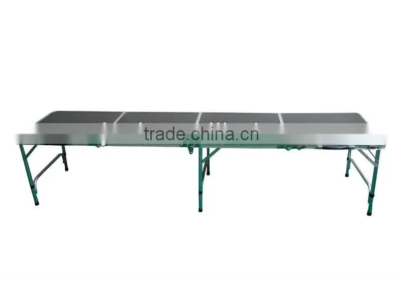 8ft black foldable beer pong game table/8ft fold up table