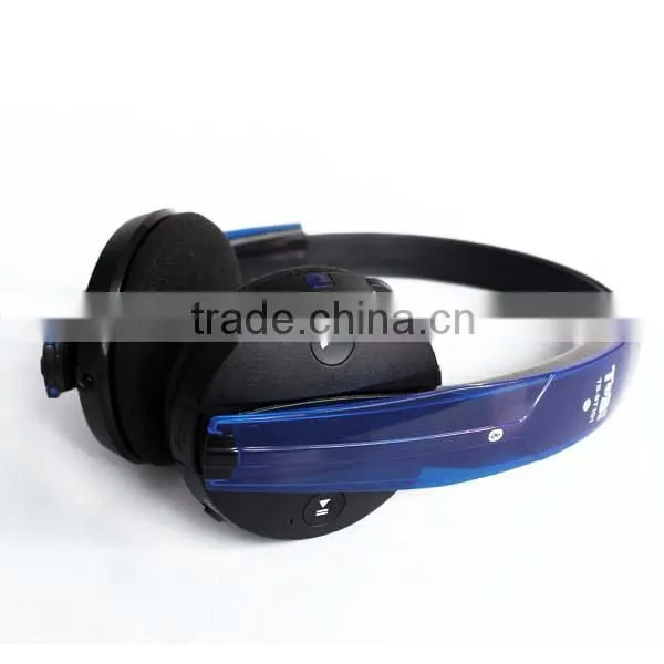 2014 Wholesale New Arrival stereo Headphones without wire , adjustable headband wireless headset with memory card