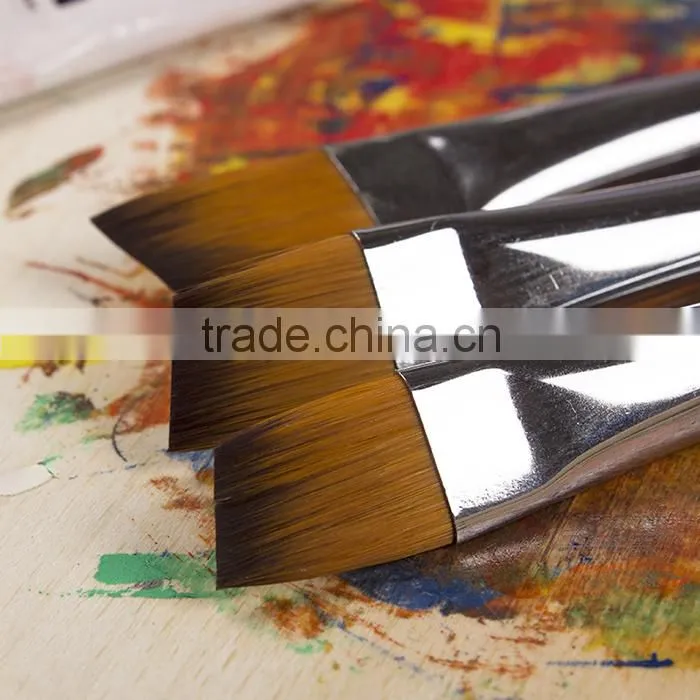 Free Sample Angular Shape Of Nylon Hair 9pcs Set Artist Brush Watercolor Brush In Stock