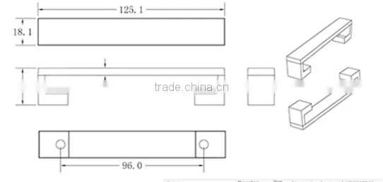 Recessed Zinc Alloy Heavy Duty Cabinet Handles
