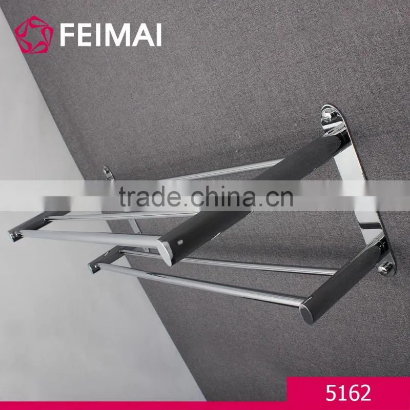 Bathroom Designs Wall Mounted Double Layers Towel Rack Shelf Bar Holder