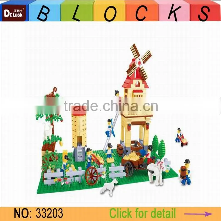 Factory price 719pcs happy farm wisdom toy bricks for sale