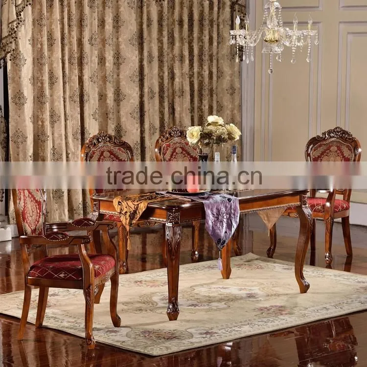 Restaurant solid wood dining chairs hand carved chair furniture from foshan