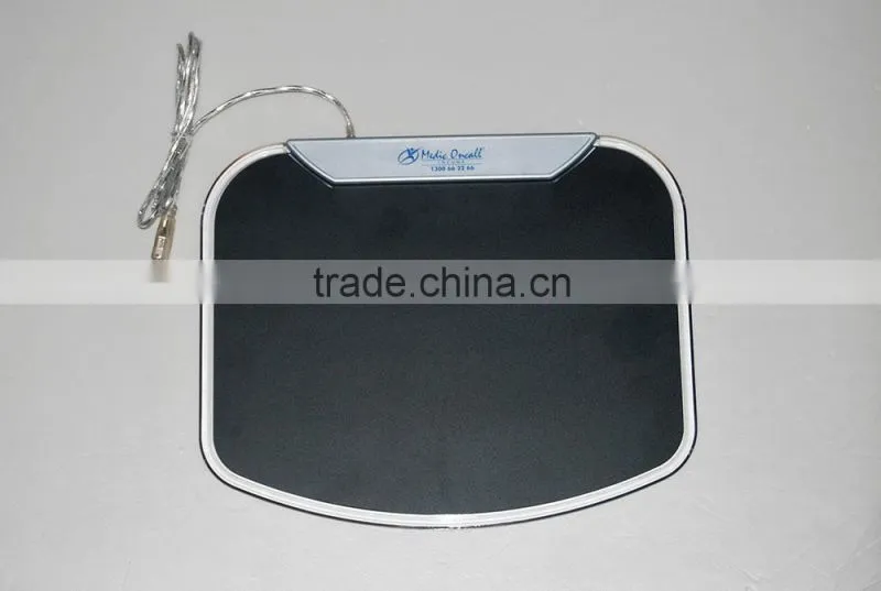 Muti-function Mouse Pad with 4-Port USB2.0 Hub show Blue LED Lighting