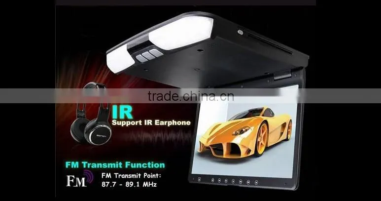 15" Roof Mount Dvd Player With Ir,Usb& sd Input Mp5 Supported