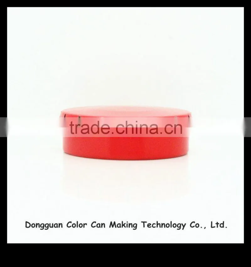 Click-clack cosmetic container tin can wholesale
