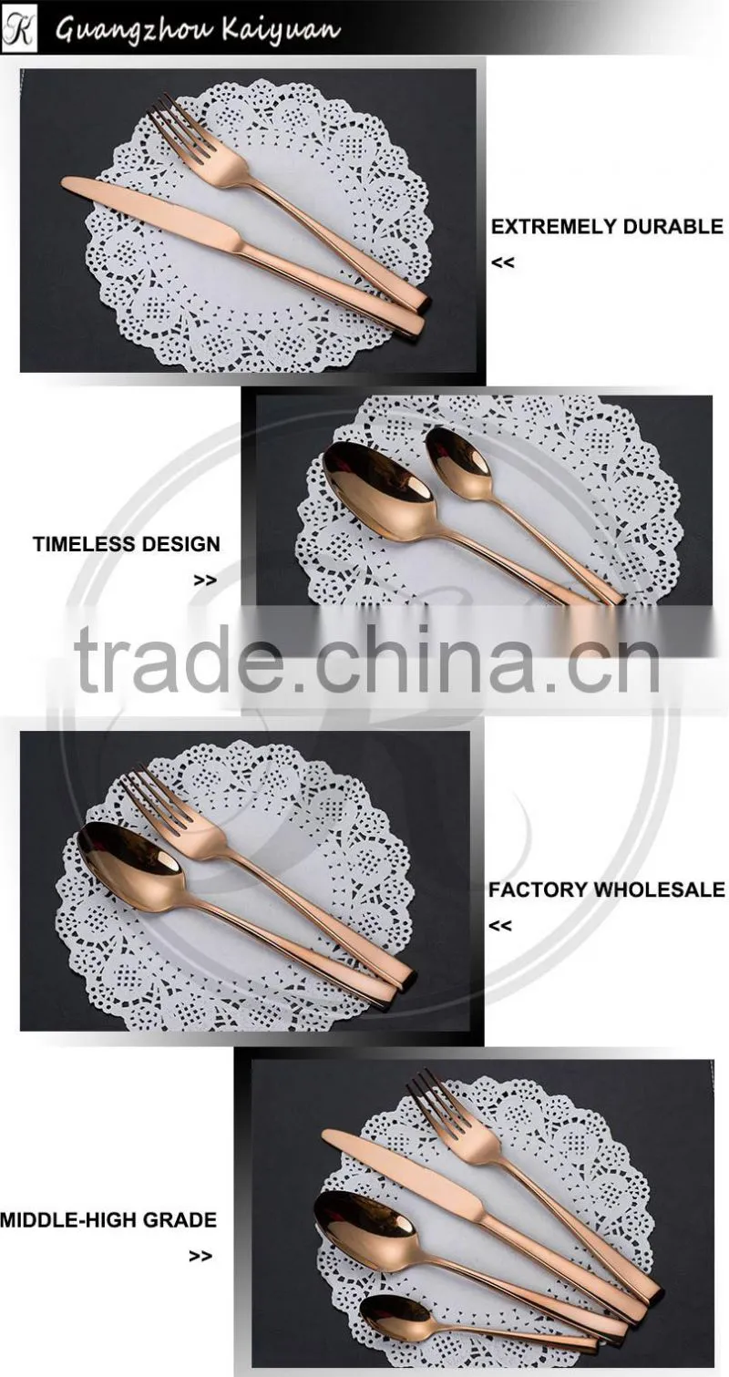 cheap flatware gold,copper cutelry,copper plated flatware wholesale