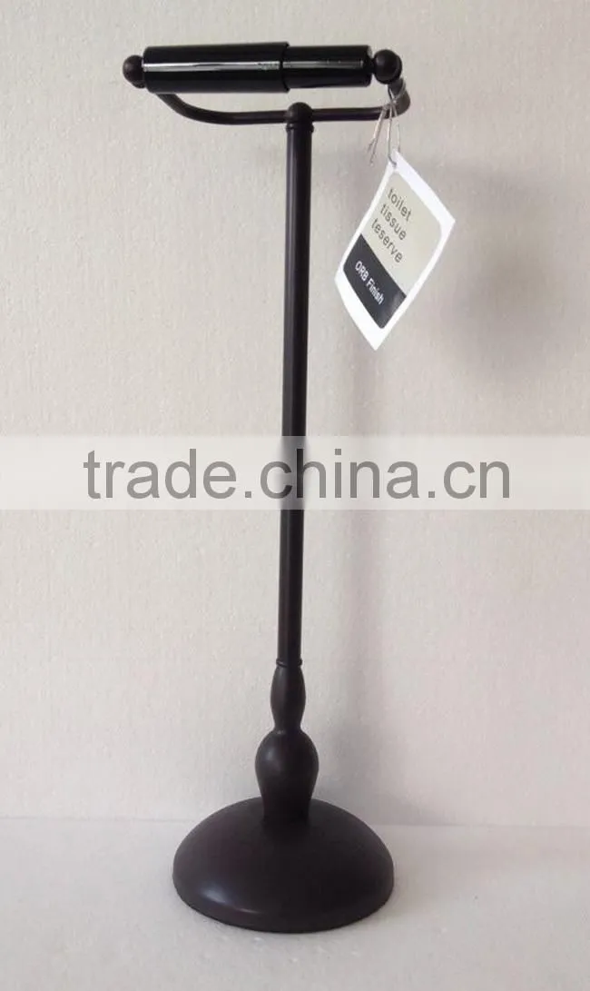 2014 design chrome/brushed nickel/ORB Milano stainless steel standing toilet paper roll holder
