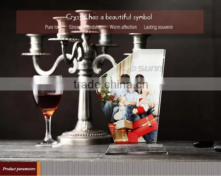 Sunmeta sublimation photo frame heat transfer printing glass wedding photos BSJ11