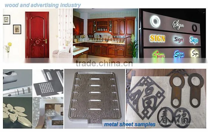 Cheap CNC Control System QL-1325 All-in-one plasma with two head cnc router for metal and wood